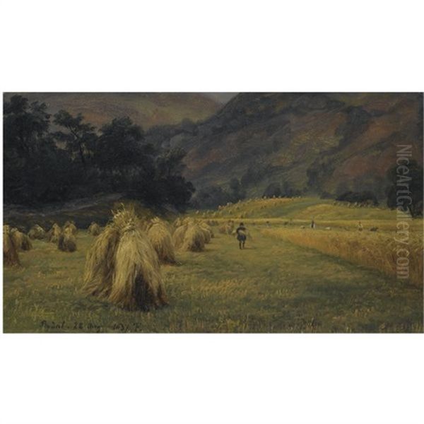 Hoystakker, Rydal, Cumbria Oil Painting by Thomas Fearnley