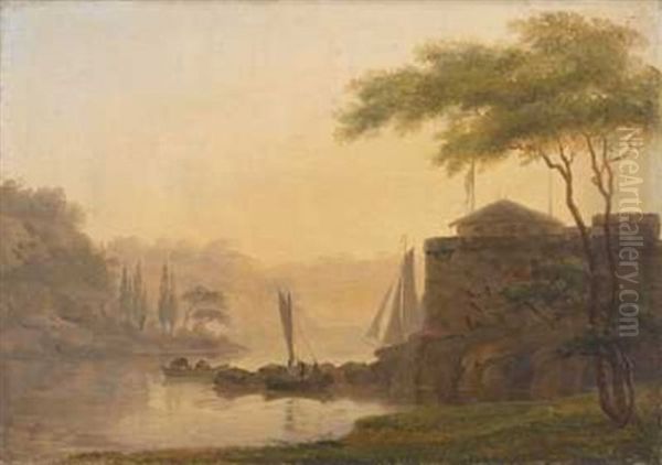 Bater Ved Festning Oil Painting by Thomas Fearnley