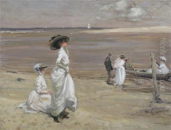 The Boating Party Oil Painting by Hilda Fearon