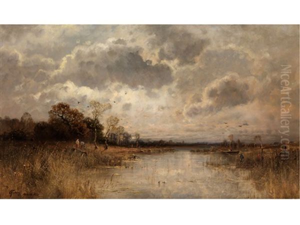 Weite Moorlandschaft Oil Painting by Otto Fedder