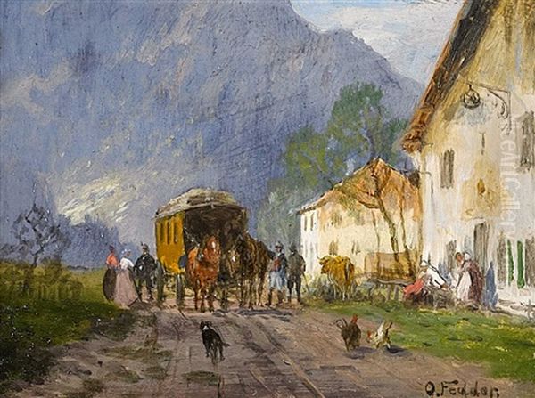 Die Postkutsche Oil Painting by Otto Fedder