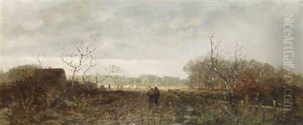 Auf Dem Heimweg Oil Painting by Otto Fedder