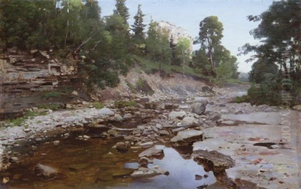 Landscape Oil Painting by Julius Fedders