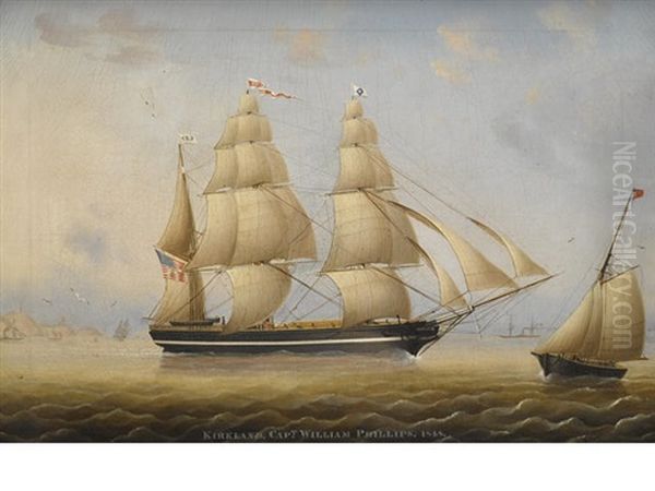 The Ship Kirkland In The Approaches To Bremerhaven Oil Painting by Carl Justus Harmen Fedeler