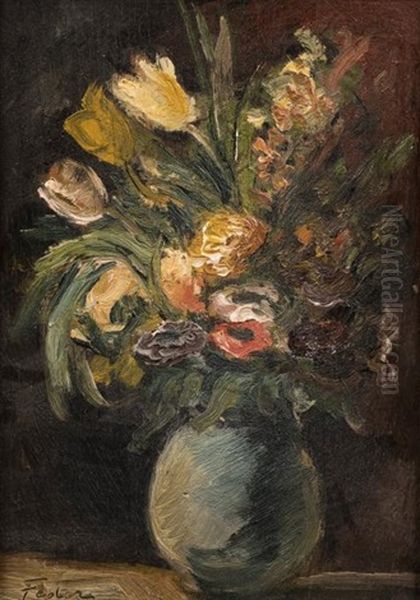 Bouquet De Fleurs Oil Painting by Adolphe Aizik Feder