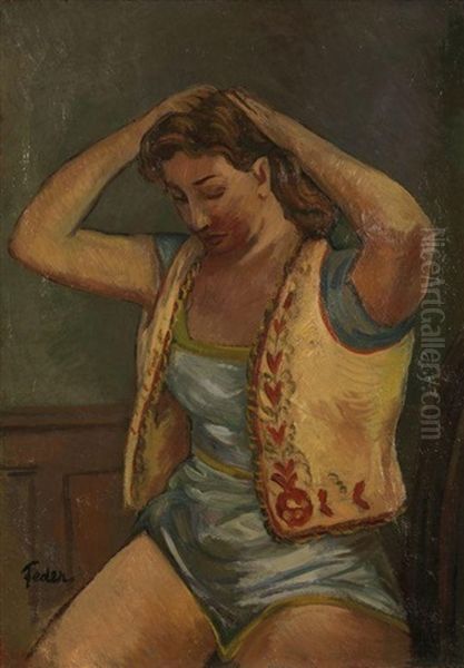 Femme Assise Oil Painting by Adolphe Aizik Feder