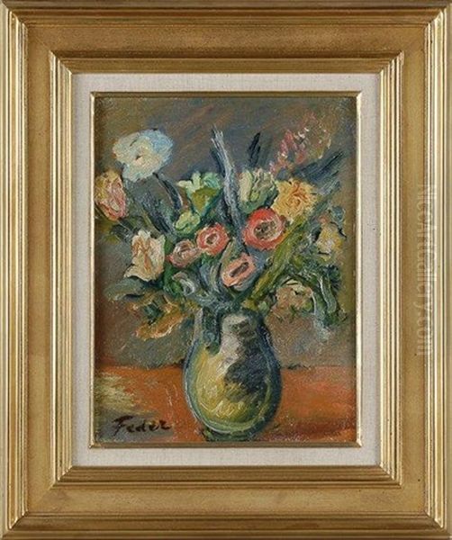 Bouquet De Fleurs Oil Painting by Adolphe Aizik Feder