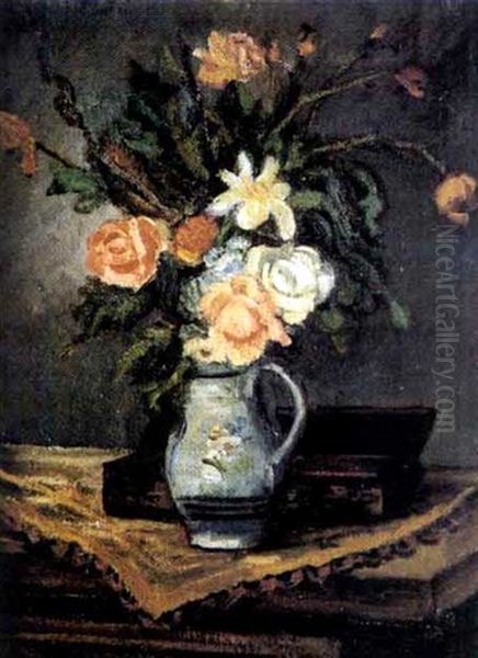 Bouquet De Fleurs Oil Painting by Adolphe Aizik Feder