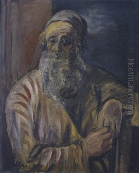 Le Rabbin Oil Painting by Adolphe Aizik Feder