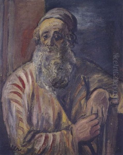 Le Rabbin Oil Painting by Adolphe Aizik Feder