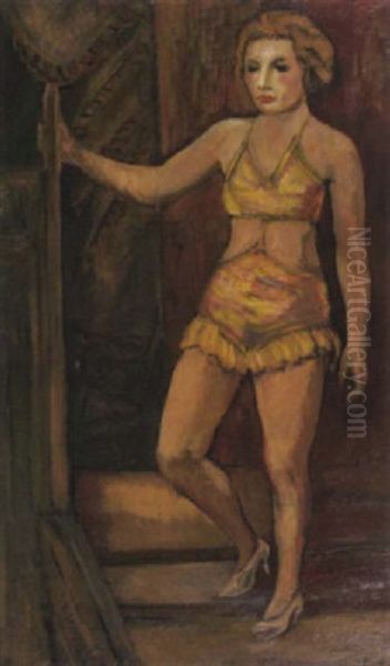 Femme Acrobate Oil Painting by Adolphe Aizik Feder