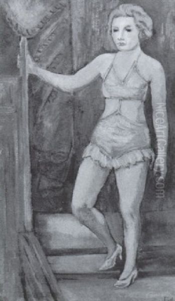 Femme Acrobate Oil Painting by Adolphe Aizik Feder