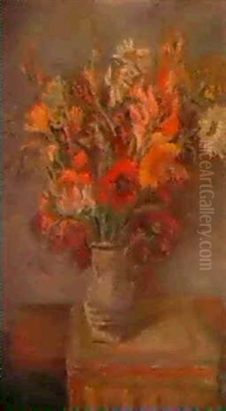 Bouquet De Fleurs Oil Painting by Adolphe Aizik Feder