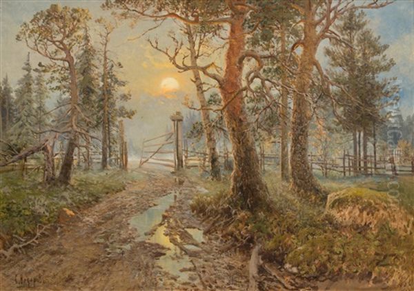 In The Forest Oil Painting by Simeon Fedorovich Fedorov