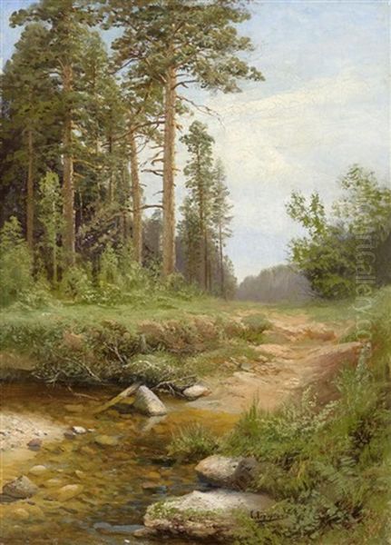 Waldlandschaft Oil Painting by Simeon Fedorovich Fedorov