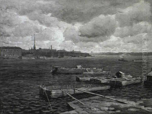 A View Of St. Petersburg Oil Painting by Vladimir Nikolaevich Fedorovich