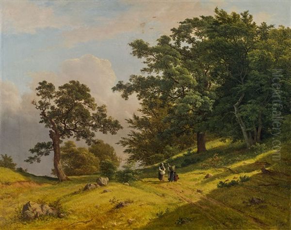 Landschaft Mit Figurenstaffage Oil Painting by Joseph Feid