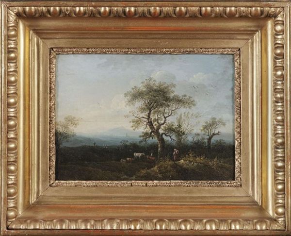 Paar Landschaftsgemalde Oil Painting by Joseph Feid