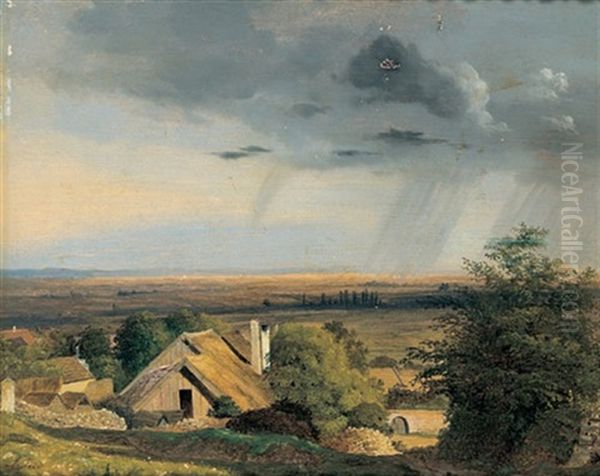 Gegend Bei Mannersdorf, Niederosterreich Oil Painting by Joseph Feid