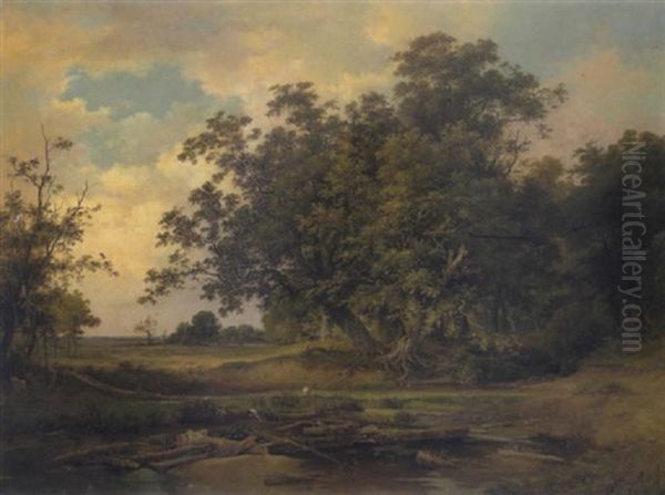 Waldlandschaft Oil Painting by Joseph Feid