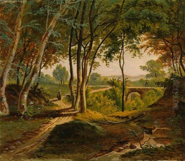 Waldlandschaft Oil Painting by Joseph Feid