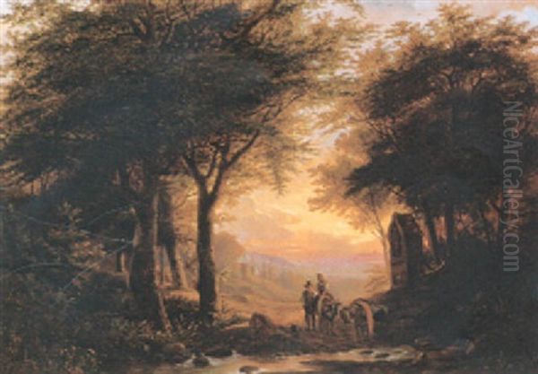 Heimkehr Im Abendlicht Oil Painting by Joseph Feid