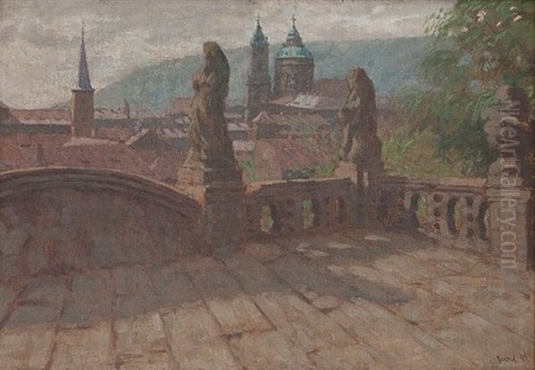 Prague Motive Oil Painting by Stanislav Feikl