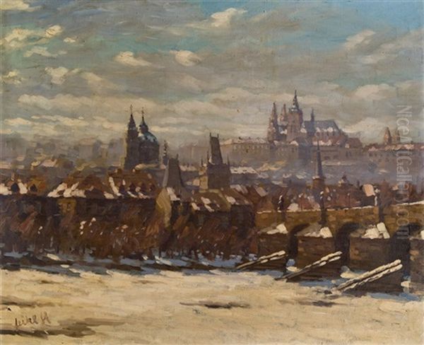 Prag Im Winter Oil Painting by Stanislav Feikl