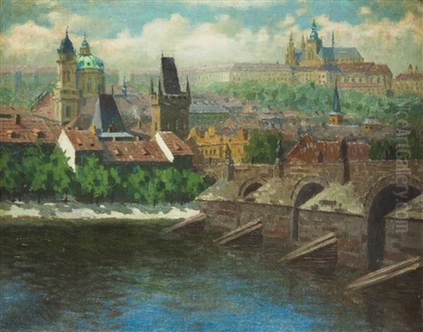 Blick Auf Den Hradschin Oil Painting by Stanislav Feikl