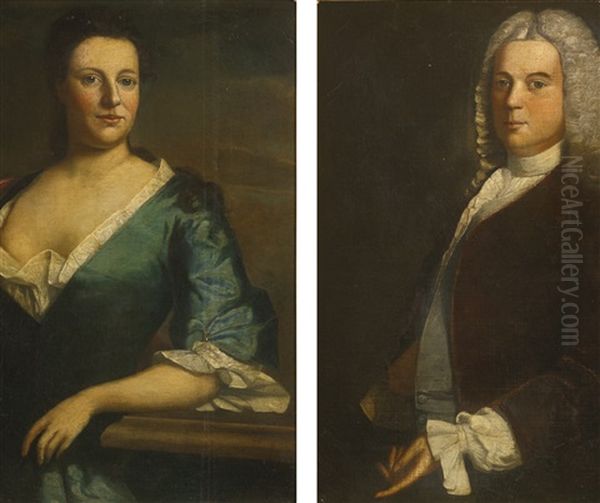 Mr. Tench Francis And His Wife Elizabeth Turbutt Francis: A Pair Of Portraits Oil Painting by Robert Feke