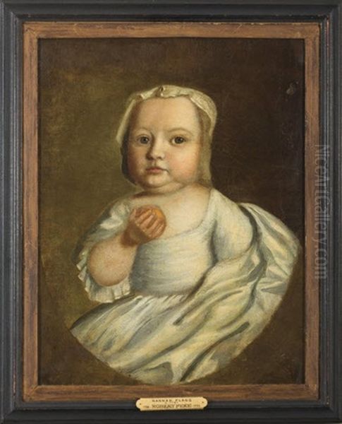 Portraits Of Children, James And Hannah Flagg Of Boston (pair) Oil Painting by Robert Feke