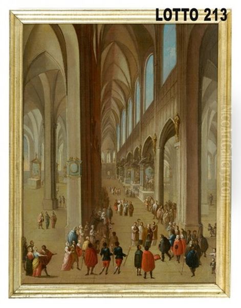 Interno Di Basilica Oil Painting by Franz Anton Felder