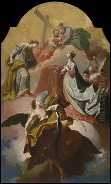 Die Aufnahme Mariens In Den Himmel Als Regina Coeli Oil Painting by Johann Franz Felder