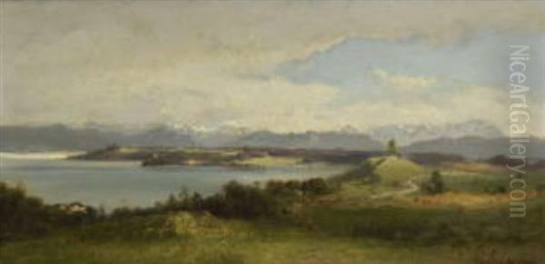 Am Starnberger See Oil Painting by Ferdinand Feldhuetter