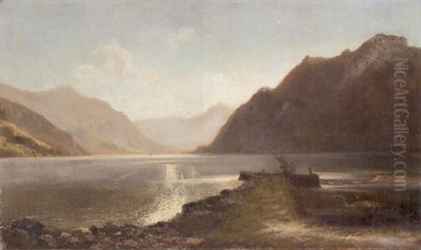 Am Konigsee Oil Painting by Ferdinand Feldhuetter