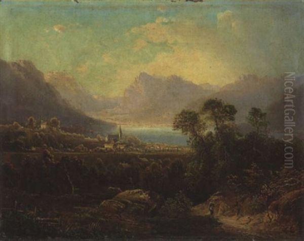 Oberbayerische Seenlandschaft by Ferdinand Feldhuetter