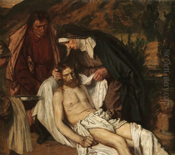 The Pieta Oil Painting by Louis Feldmann