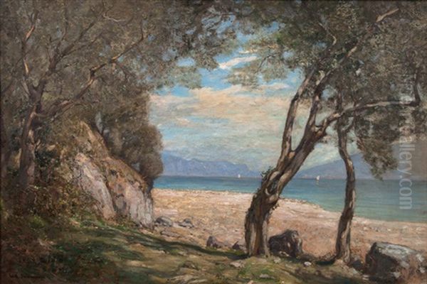 Landscape In Upper Italy Oil Painting by Wilhelm Feldmann