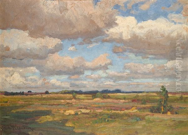 Fruher Tag In Der Heide Oil Painting by Wilhelm Feldmann