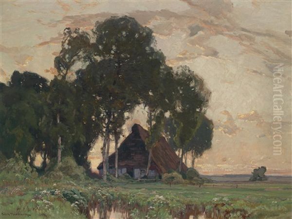 Am Rande Des Moors Oil Painting by Wilhelm Feldmann