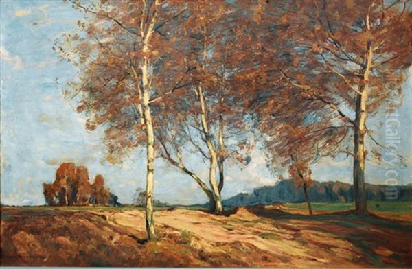 Bright Autumn Day Oil Painting by Wilhelm Feldmann