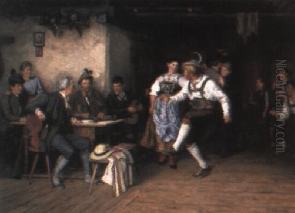 Interior Of A Weinstube Oil Painting by Paul Felgentreff