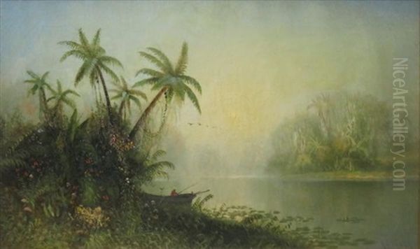 Fishing In The Tropics Oil Painting by Kanute Edwin Felix