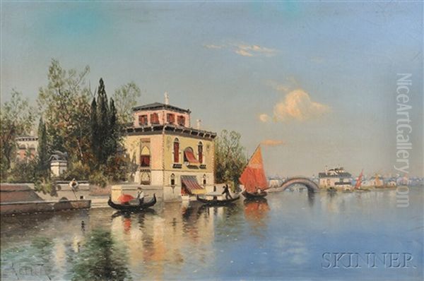 Venice Scene Oil Painting by Karl Eugene Felix