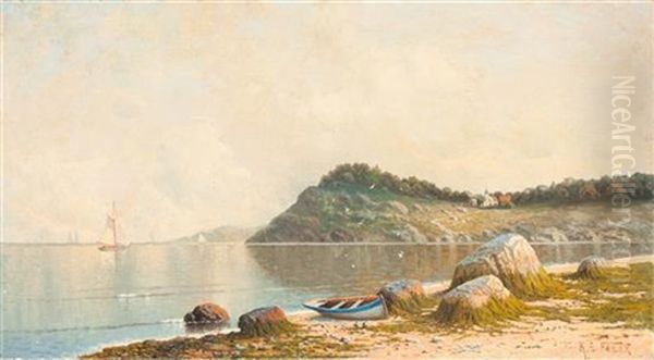 Coastal Scene With Boats by Karl Eugene Felix