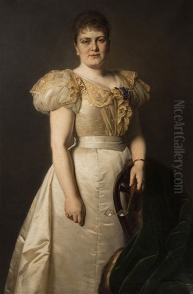 Portrait Of A Lady Oil Painting by Karl Eugene Felix