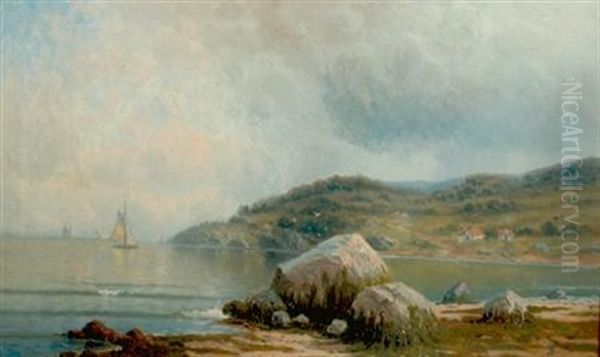 Coastal Scene Oil Painting by Karl Eugene Felix