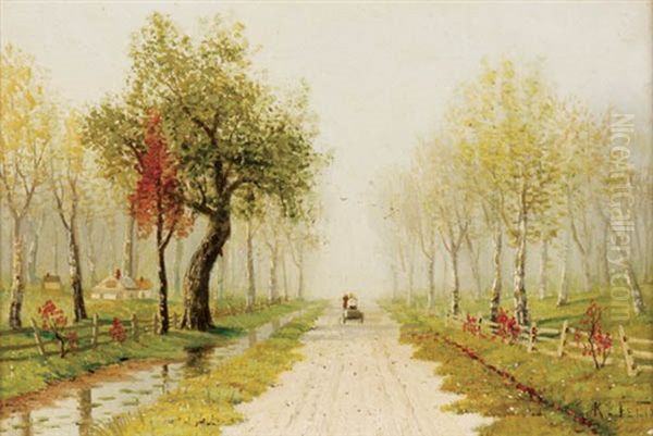 The Foggy Road Oil Painting by Karl Eugene Felix