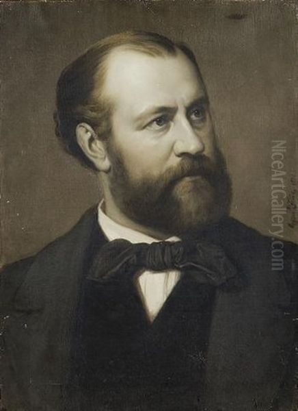 Portrait Of Charles Francois Gounod Oil Painting by Karl Eugene Felix