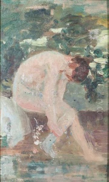 Femme Au Bain Oil Painting by Leon-Pierre Felix